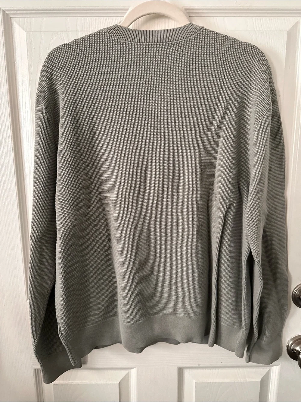 COS Men's Crewneck Sweater in Light Gray-Green